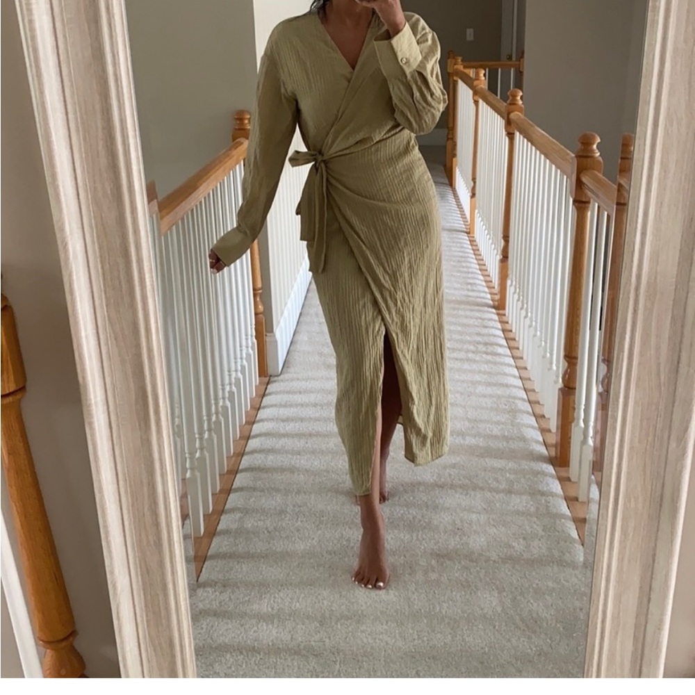 Zara textured wrap dress - Picture 6 of 7